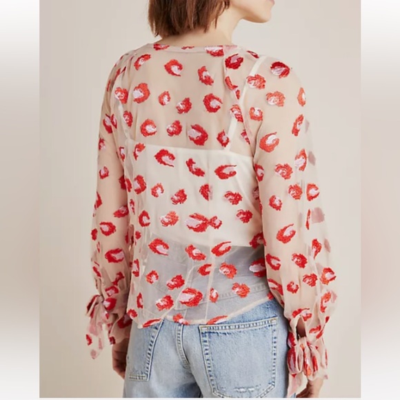 Anthropologie Eva Franco Rosy Leopard Top - Picture 2 of 9